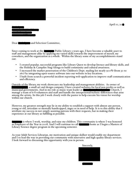 Adult Services Librarian Resume And Cover Letter Open Cover Letters