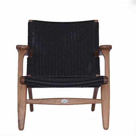 Our ecological commitment we use only ecologically grown and harvested timbers from managed, sustainable forests. Outdoor Lounge Club Chair - The Rope Chair Black - Teak ...