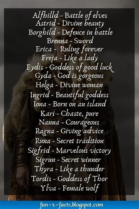 Pin By Brarum Ignis On Vikings Viking Names Norse Female Names
