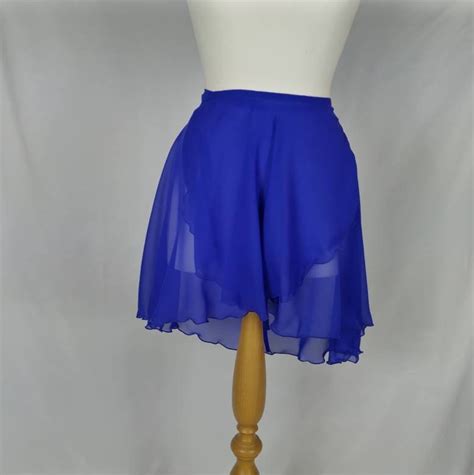 Ballet Wrap Skirt Purple Chiffon Floaty Rolled Hem Adult Standard And Plus Sizes