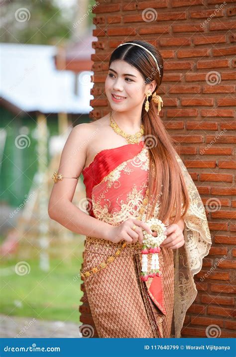 Beautiful Thai Girl In Thai Traditional Costume Photograph By Sasin
