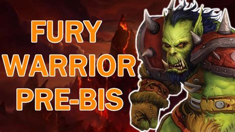 Phase 1 Fury Warrior Pre Raid Bis Guide For Classic Wow Youtube