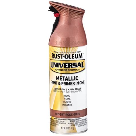 Rust Oleum Universal Gloss Desert Rose Gold Metallic Spray Paint And