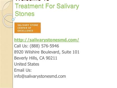 Treatment For Salivary Stones