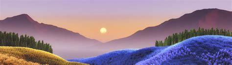 Download Serene Mountain Landscape Dual Screen Wallpaper