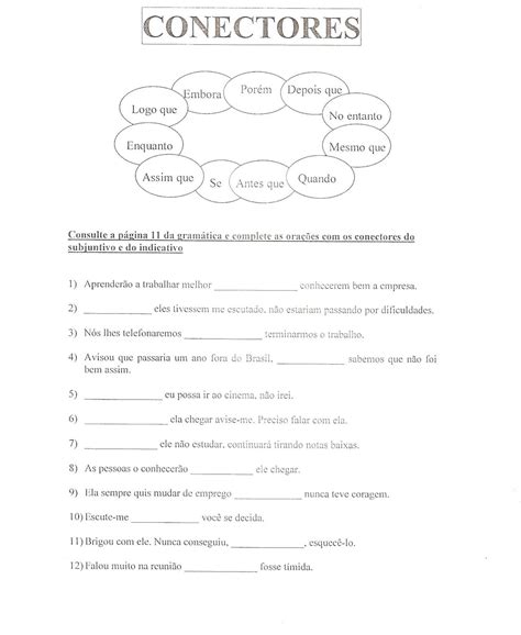 Exercícios Conjunções Coordenativas E Subordinativas Com Gabarito Pdf