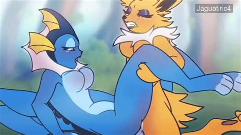 Hot Furry Vaporeon Jolteon Lesbian Sex Futanari