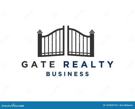 Abstract Gate Logo Design Inspiration Stock Illustration Illustration