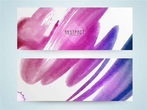 Premium Vector Abstract Website Headers Or Banners Set With