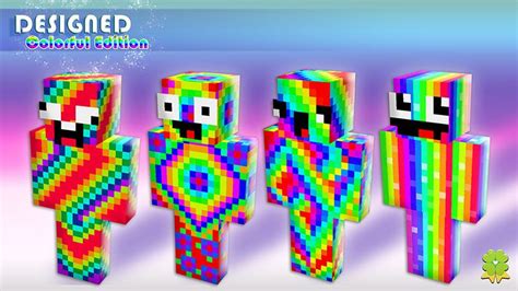 Designed Colorful Edition By The Lucky Petals Minecraft Skin Pack