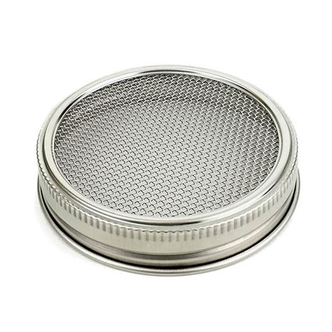 1pc 86mm Stainless Steel Sprouting Jar Lid Curved Mesh For Wide Mouth