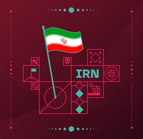 Premium Vector Iran World Football Tournament 2022 Vector Wavy Flag