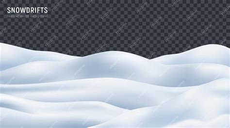 Premium Vector Snowdrift Snow Mound Wavy Surface Closeup Realistic