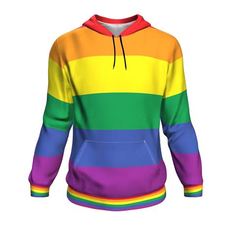 Rainbow Flag Gay Pride Hoodie Etsy