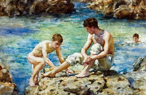 Henry Scott Tuke The Bathers Painting By Orca Art Gallery Fine