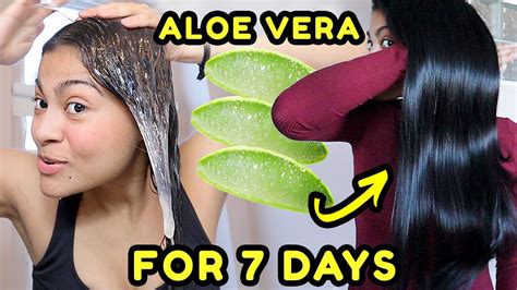 i used aloe vera in my hair for 7 days and this happened before and after results youtube