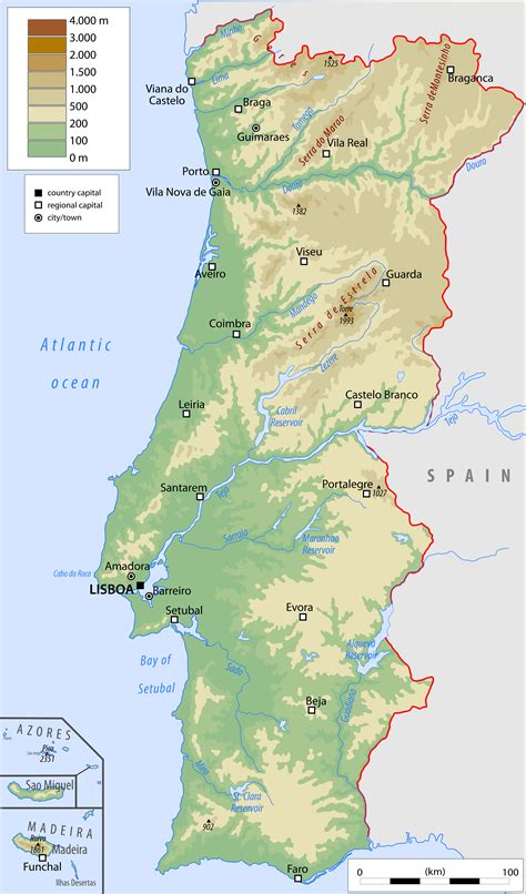 Mapa Fisico De Portugal Completo Get Images Images And Photos Finder