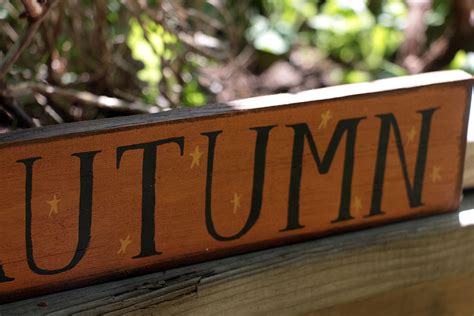 Autumn With Stars Wooden Sign By Our Backyard Studio In