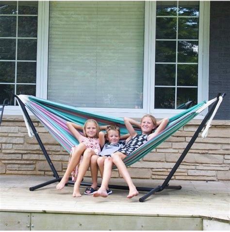 2 Person Cotton Double Hammock Bed Wcarrying Bag 9ft Steel Portable