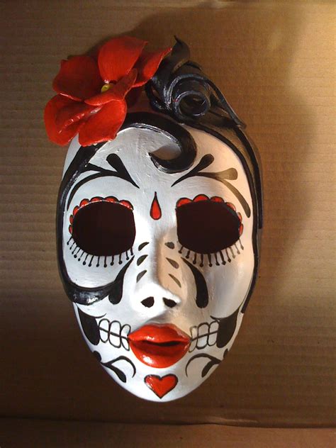 Catrina Mask Day Of The Dead Mask Ceramic Mask Carnival Of Venice