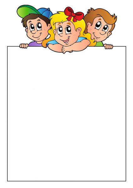 Blank Frame With Graduating Kids — Stock Vector © Clairev 3400536