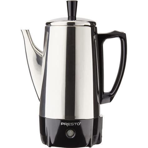 Stainless Steel Electric Coffee Percolator 6 Cup Presto® Everything Kitchens