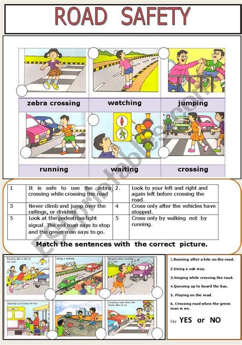 Road Safety Esl Worksheet By Jhansi Road Safety Activity Keon Chambers