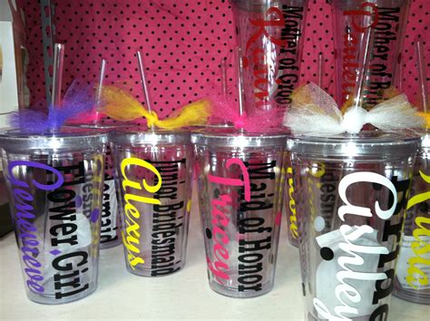 9 Personalized Acrylic Cups With Lids And Straws Great For Wedding