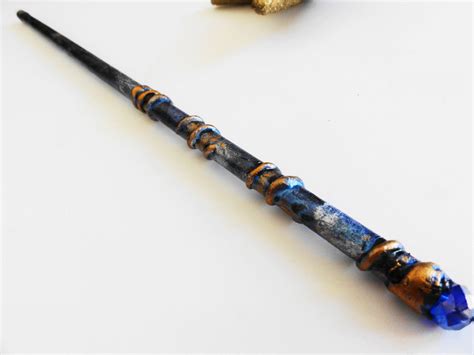 Magic Wand Blue And Gold Cosplay Magic Wand Witches Wand Party Etsy