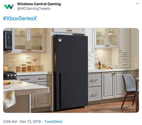 It even has the grille at the top of the console. Xbox Refrigerator | Xbox Series X Parodies | Know Your Meme
