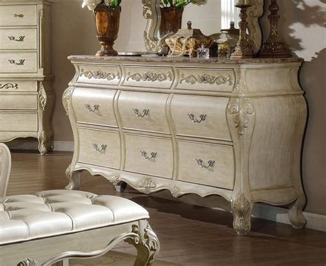 Buy Mcferran B8303 Ek King 6 Pcs In Antique White Fabric Online