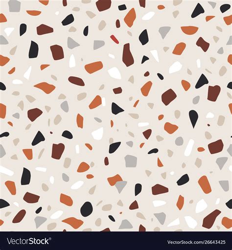 Modern Terrazzo Seamless Pattern Decorative Vector Image