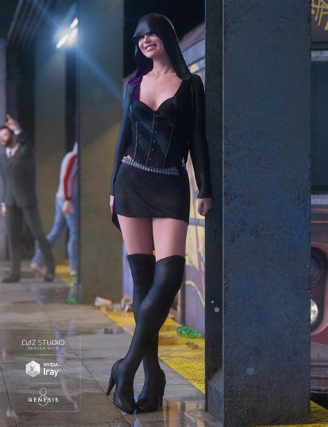 Dforce Shadow Hive Outfit For Genesis 8 Females Daz3d下载站
