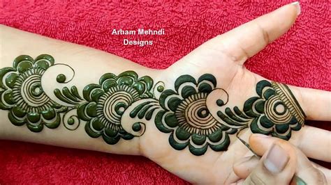 New Stylish Arabic Mehndi Design For Front Hand Easy Floral Mehndi