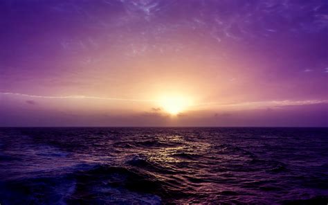 Purple Sea Sunset Wallpapers Hd Wallpapers Id 14809
