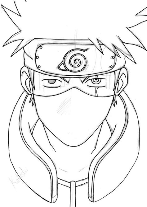 Kakashi Hatake Naruto Sketch Drawing Kakashi Drawing Naruto Painting