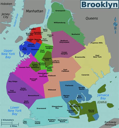 Brooklyn Map Brooklyn Neighborhoods New York City Map