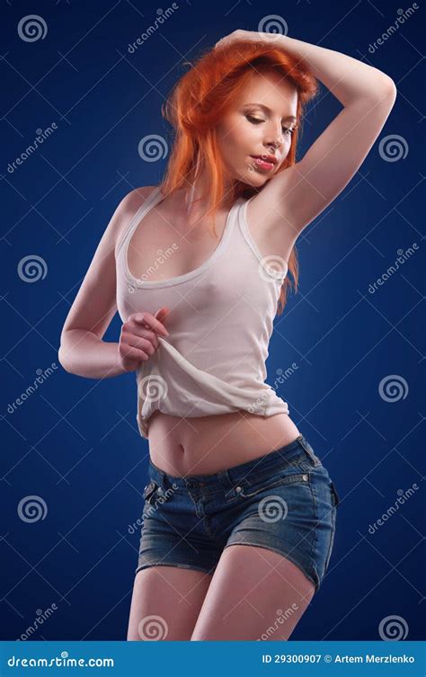 Woman With Red Hair Stock Image Image Of Hips Beauty 29300907