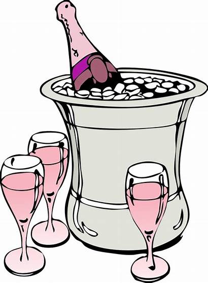 Champagne Clipart Clip Glasses Library Ice Vector