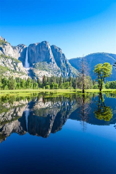 Yosemite National Park Reflection In Merced River Of Yosemite