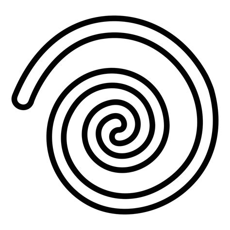 Spiral Coil Icon Outline Style 14255537 Vector Art At Vecteezy