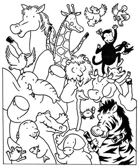 Coloriage Animaux Sauvages De La Jungle 21080 Animaux Dessin à