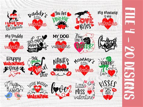 Kids Valentine's SVG Bundle | Valentines Day | Svg Files for Cricut