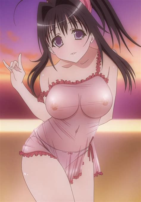 Rule 34 Beach Breasts Kanokon Lingerie Minamoto Chizuru Negligee Nipples Panties Screencap See