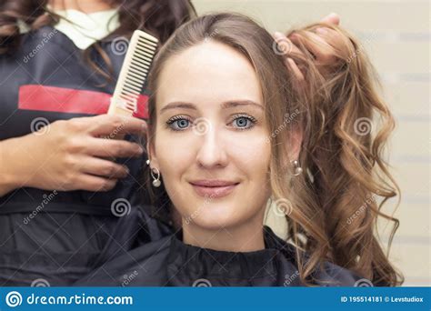 Womens Hairdresser Beauty Salon Close Up Of A Hairdresser Stock Image
