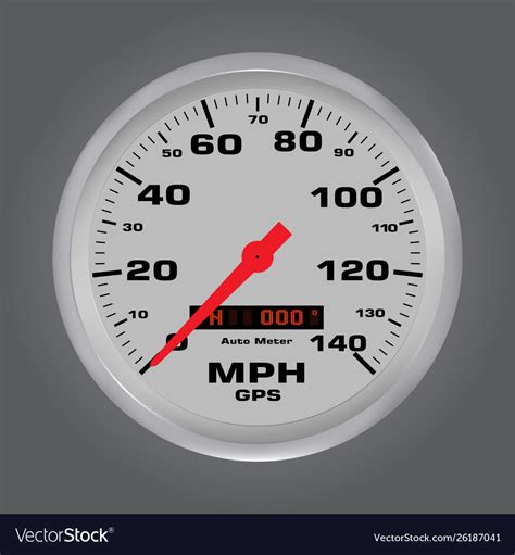 3d Speed Gauges With Metal Frame Royalty Free Vector Image