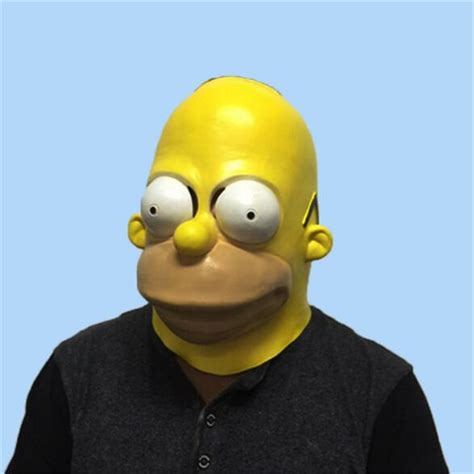 The Homer Simpsons Latex Simpsons Cosplay Mask Halloween Cosplay For