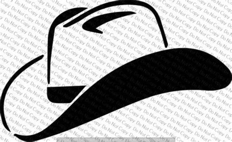 Cowboy Hat SVG File Cricut Design Space Silhouette Vinyl Iron | Etsy