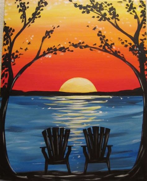 45 Easy Landscape Paintings For Beginners Her Gazette Sunset