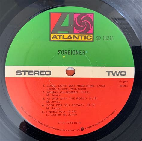 Foreigner Self Titled Vinyl Us Pressing 1977 Reissue Etsy
